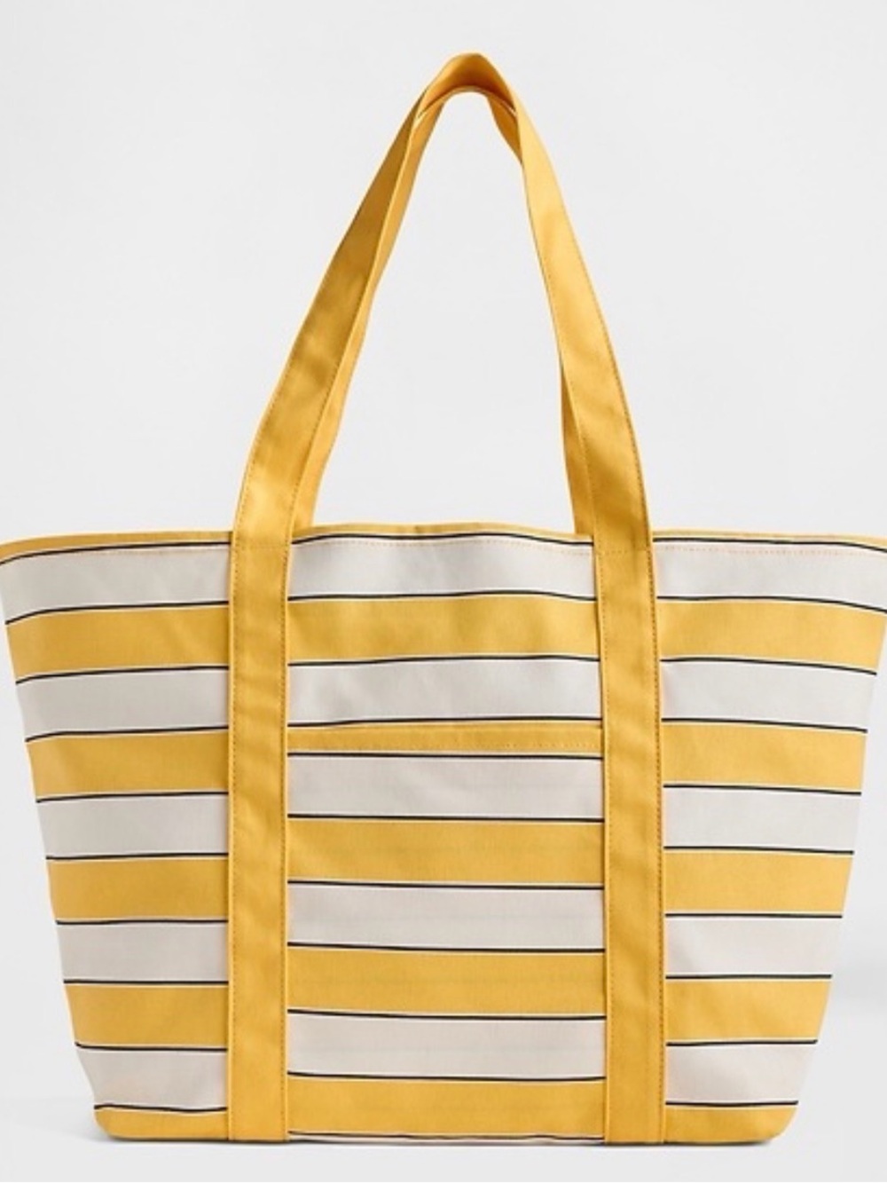 Gap Canvas Stripe Tote Bag Poolside Beach Cruise Classic Timeless Minimalist